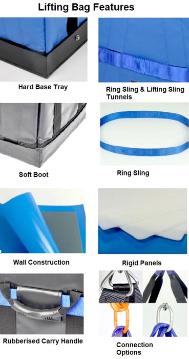industrial lifting bag features